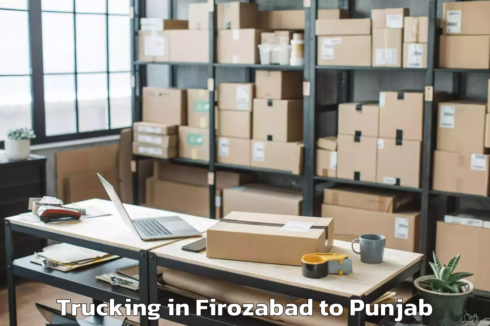 Top Firozabad to Mansa Trucking Available